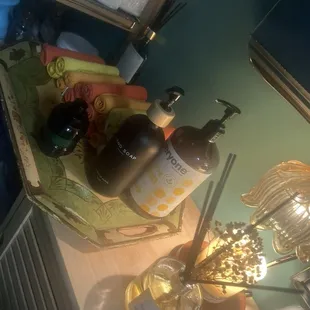 Bathrooms with real towels!