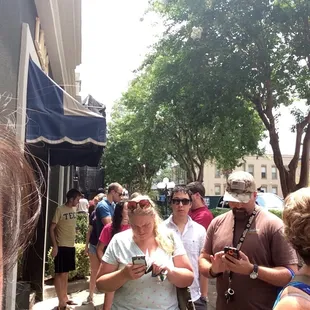 Line for the grand opening!