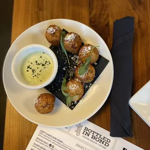 Scallion & Cheddar Potato Beignets