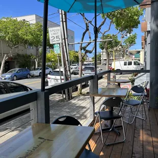 outside seating area
