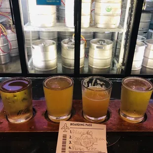 $7 flight! And Omgaaa that "Pina Colada Gold" is crazy good!