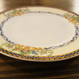 a close up of a plate