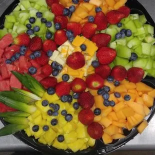 a platter of fruit