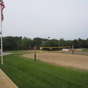a beach volleyball court