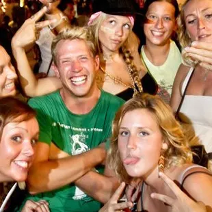 a group of people posing for a picture