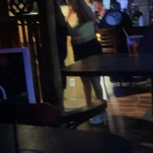 a man and a woman dancing