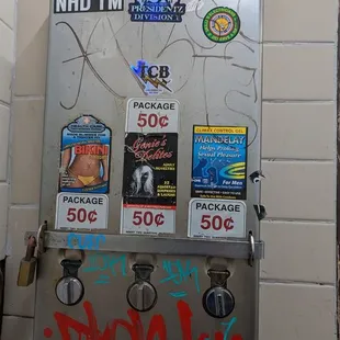 Bathroom vending machine.