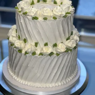 Last minute wedding cake...happy I could help out this bride.