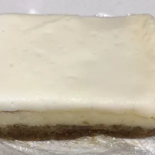 Cheesecake bar. Completely flavorless. Even the graham cracker crust had no flavor.