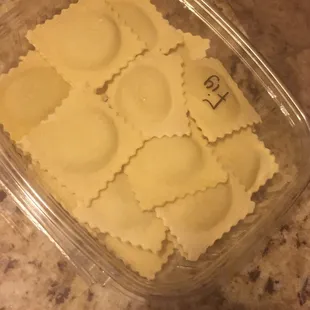 Fig mascarpone ravioli to go. Sweet and delicious!