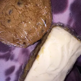 Carrot cake and chocolate chip cookie.