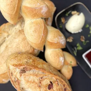 Bread basket and homemade jams
