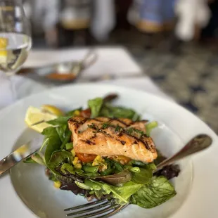 Salmon salad, can't beat it for a light brunch.  Good with a summery Pinot Grigio.