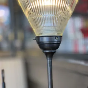 a close up of a lamp