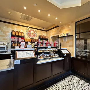 the inside of a restaurant