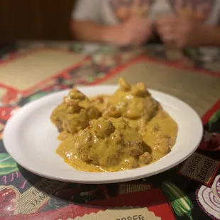 a plate of food on a table