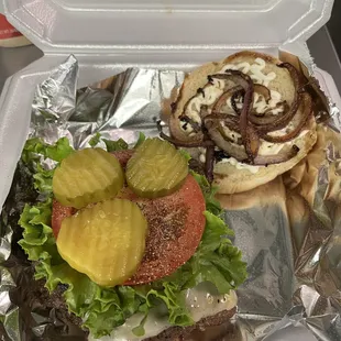 Homemade cheese burger