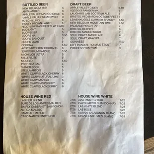 Beer and Wine