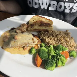 Fish Bienville with Dirty Rice and veggies- $20