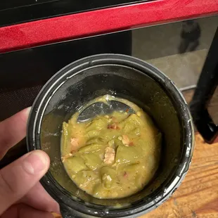 A sorry excuse for $5 worth of green beans.