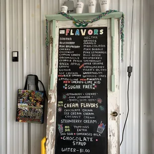 The Menu and Prices at the top.
