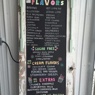 Flavor list!!