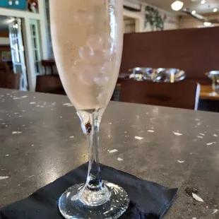a glass of champagne