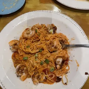 Saint Rose grilled shrimp Rosa pasta