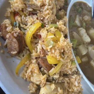 Chicken and Sausage Jambalaya Lunch