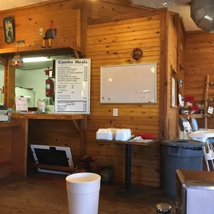 Menu board. Order at the register