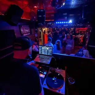 a dj at a party