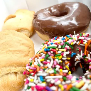 Chocolate Homer, Chocolate Glazed, and Kolaches