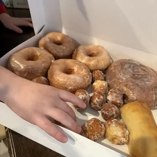 Selection of delicious donuts, don&apos;t sleep on the plain glazed!