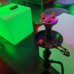 a table with a hook on it