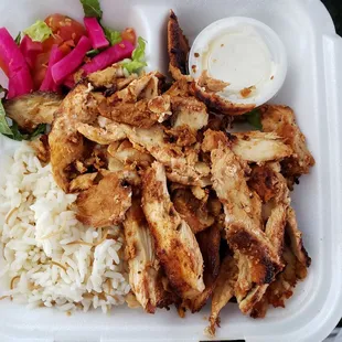 Chicken shawarma plate