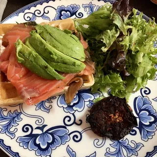 Savory Waffle with Wild Smoked Salmon