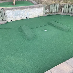 Turf crinkled