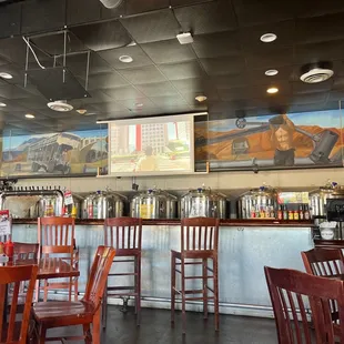 the bar area