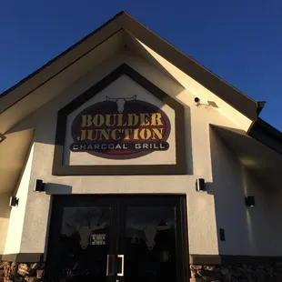 the front of the building