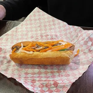Grilled pork bánh mì