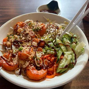 Grilled Shrimp Noodle bowl
