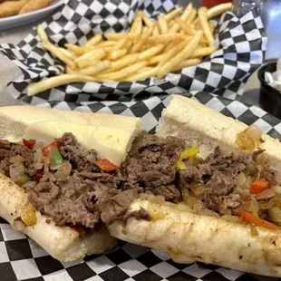 Philly Steak with a side of fries