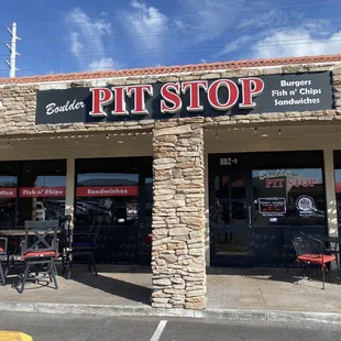 the front of the restaurant