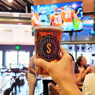 Watch NFL and NCAA games on our 15 big screens