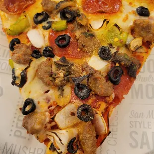 Food court Sbarro pizza was bomb.