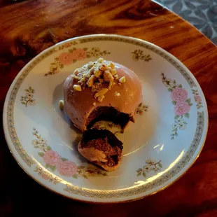 Yummy chocolate mousse dessert