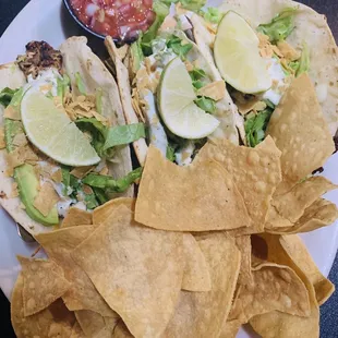 Tequila Lime Chicken Tacos Platter