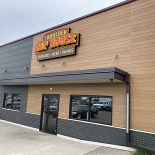 the front of the restaurant