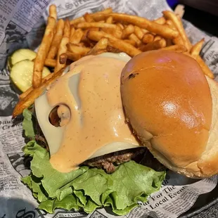 Steakhouse and Mushroom Swiss Burger