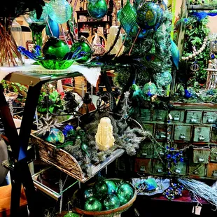 Our peacock inspired display is very popular again this year!